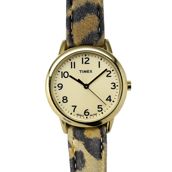 Timex Accessories - Timex Elevated Classics Ladies Watch With Leopard Print ref T2N966